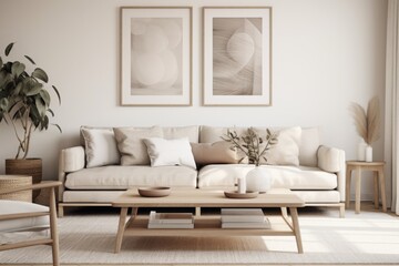 Interior of a Scandinavian design living room