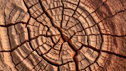 Fototapeta premium Cracked earth surface desert landscape nature photography dry environment close-up view climate change impact