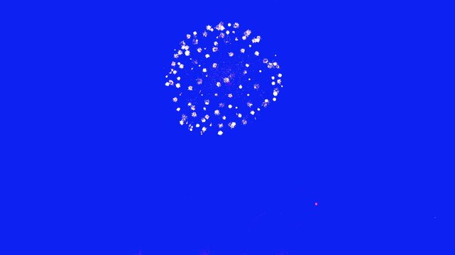 Spectacular abstract fireworks display at a festival celebrating New Year 2025 and Independence Day showcasing vibrant colors