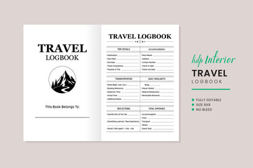 Travel Logbook Kdp Interior Template