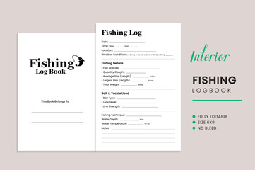Fishing Logbook Kdp Interior Template