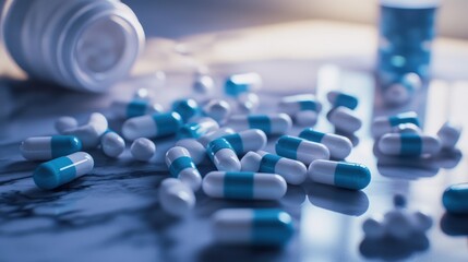 The Bottles with Blue Capsules