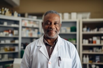 Fototapeta premium Portrait of a african american veternirary doctor in clinic