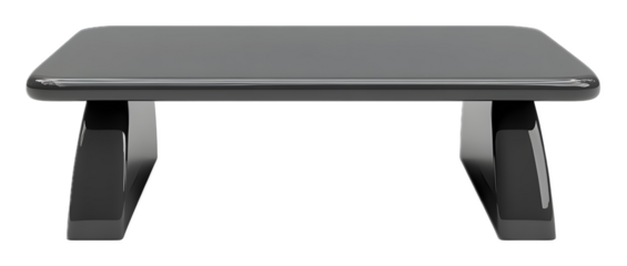 Plastic black table on a transparent background. isolated background.