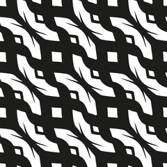 Monochrome Seamless pattern with a simple abstract drawing. Vector illustration.