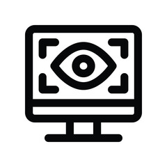 monitoring icon. vector line icon for your website, mobile, presentation, and logo design.