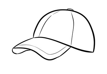 baseball cap digital drawing illustration isolated