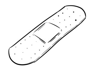 band aid digital drawing illustration isolated
