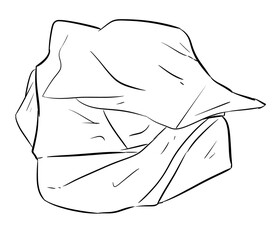 crumpled paper digital drawing illustration isolated