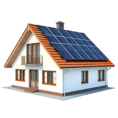 Fototapeta premium home with solar rooftop