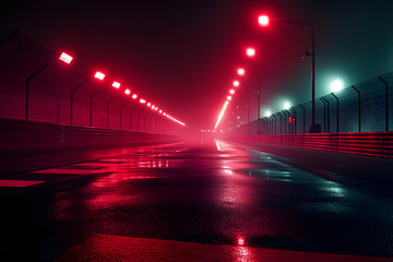 Racing circuit red lights