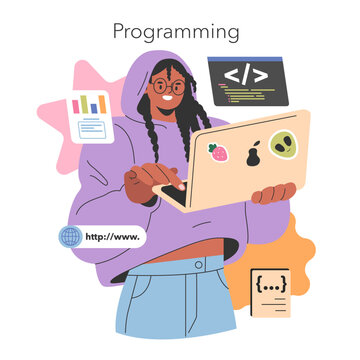 Gen Z Hobbies. Flat Vector Illustration