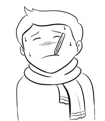 fever digital drawing illustration isolated