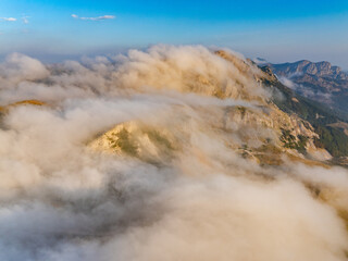 Aerial View of Zelengora Mountains in Bosnia