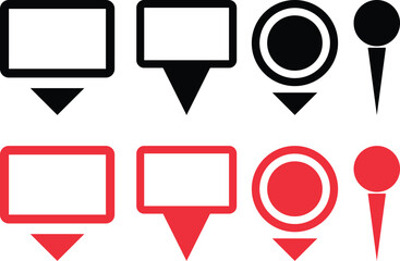 location map pin icon set. location icon design. set of location icons. modern map navigation set icons. Localization Icons