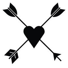 Valentine's Arrows Vector Art.