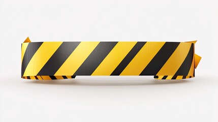 Construction ribbon isolated on transparent background 