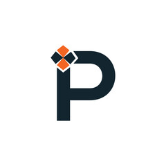 Abstract P letter modern initial  logo design