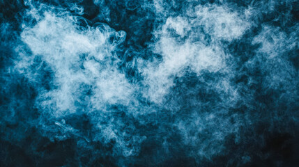 Thick white smoke swirling against dark background in mysterious pattern