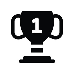 trophy icon. vector glyph icon for your website, mobile, presentationation, and logo design.