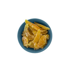 bowl of candied melon candy sweet snack