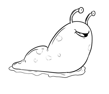 recommend clip art: cartoon slug digital drawing illustration isolated