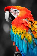 Obraz premium Photo of exotic macaw in nature
