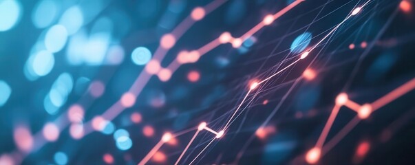 Fototapeta premium Growth graph with blank data points, ideal for valuation overlay, financial graphic, growth potential