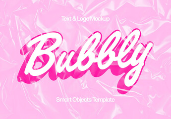 Volume Pink Text Effect Mockup