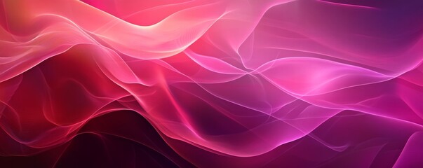 Obraz premium Abstract pink and red waves flowing smoothly