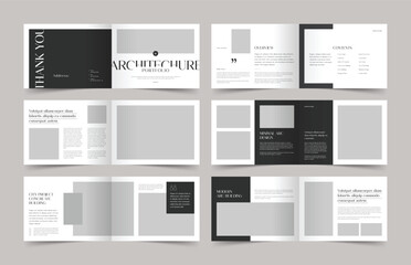 Landscape Architecture Portfolio Template, Portfolio Design for Architecture and Interior, A4 Size Brochure