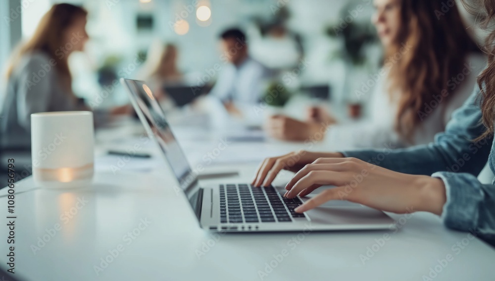 Poster Collaborative Workspaces Energizing Business Environments for Enhanced Productivity and Creativity in the Modern Workplace, Fostering Communication, Teamwork, and Innovation Among Professionals