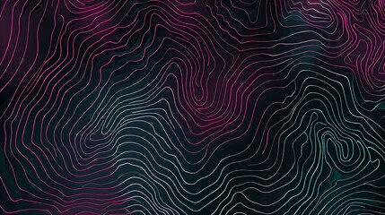 Fototapeta premium Abstract wavy lines in vibrant colors creating a modern graphic design.