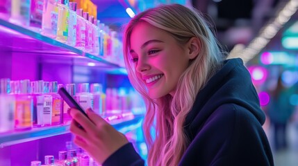 The Young Woman Shopping Fragrance