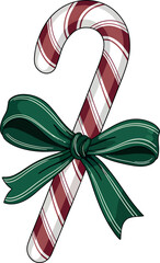 Classic Red and White Candy Cane Decoration for the Holiday Season