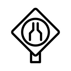 narrow road line icon