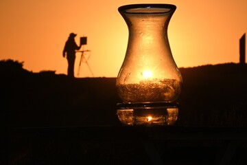 Artist at Sunset