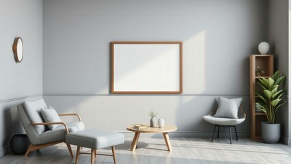 Modern Living Room Decor: Grey Sofa, Wooden Accents, and Natural Light for a Cozy and Stylish Space
