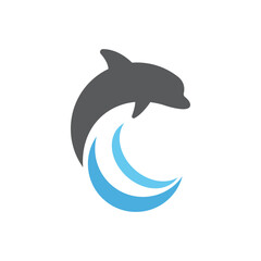 Dolphin Logo Template Icon