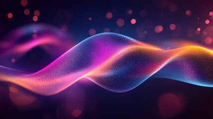 Fototapeta premium Abstract Colorful Wave with Bokeh