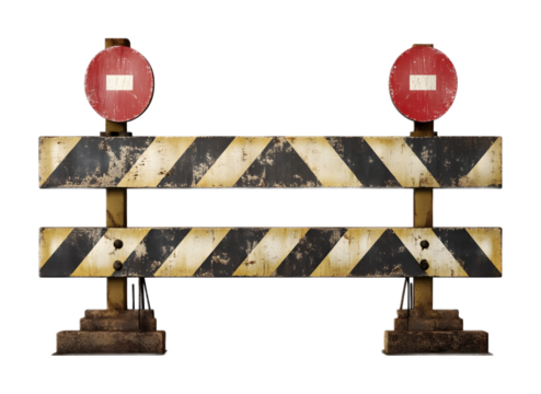 Railway train crossing sign on a transparent background. isolated background.