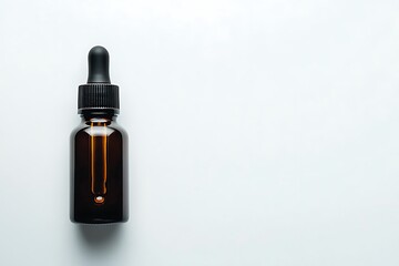 Fototapeta premium CBD oil isolated on a white background, close up