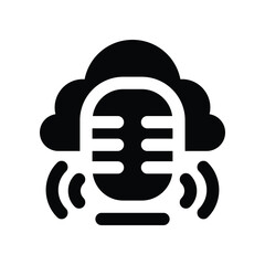 cloud icon. vector glyph icon for your website, mobile, presentation, and logo design.