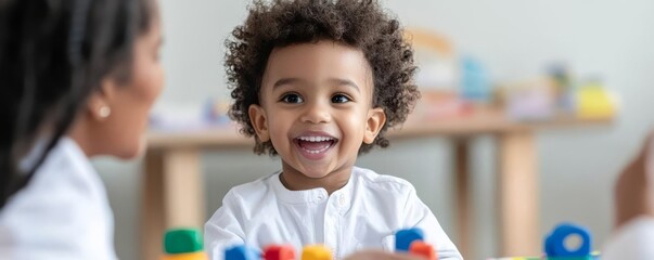 Pediatric specialist engaging a child in play therapy, children s care, therapeutic engagement