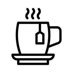 hot tea line icon