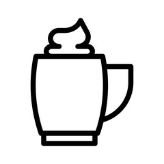 hot cocoa line icon
