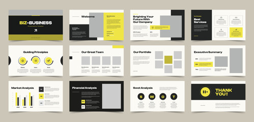 Business Presentation template, Used for modern Presentations, company profiles, annual reports, pitch decks, proposals, portfolios, business and marketing