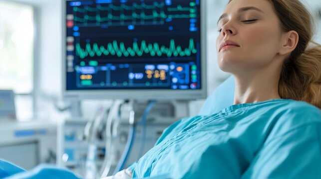 Sleep specialist reviewing data from a sleep study, sleep health, diagnostics