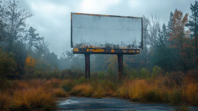 Blank white billboard on the pillar template mockup for urban event marketing and promotion