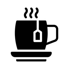 hot tea glyph icon